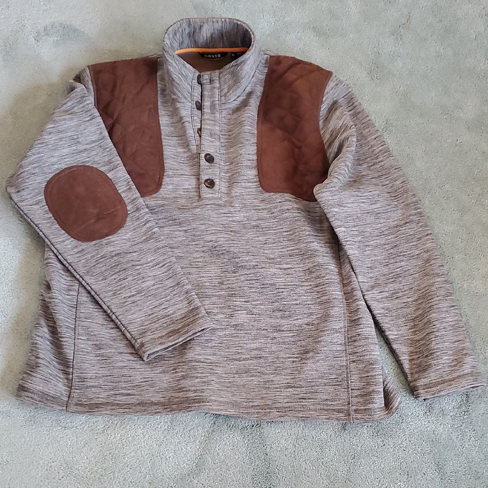ORVIS Gray and Brown Sharptail Pullover
